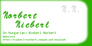 norbert nieberl business card